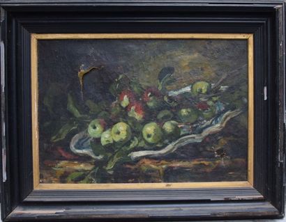null Jacques MARTIN (1844-1919), Nature Morte aux Pommes, huile sur toile signée...