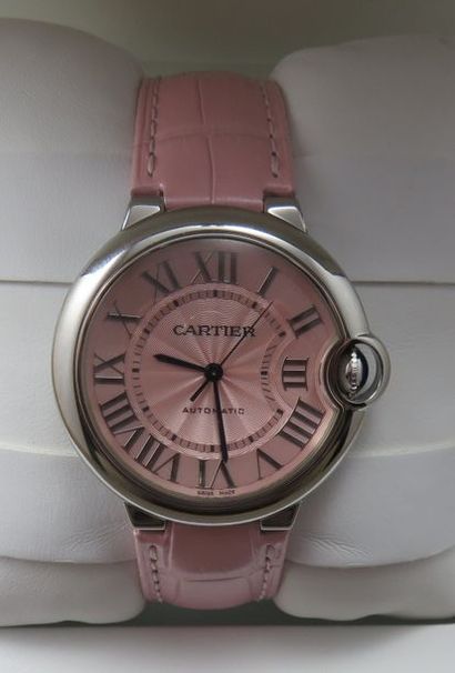 CARTIER Cartier. Montre de Femme "Ballon Bleu" en acier, mouvement mécanique à remontage...