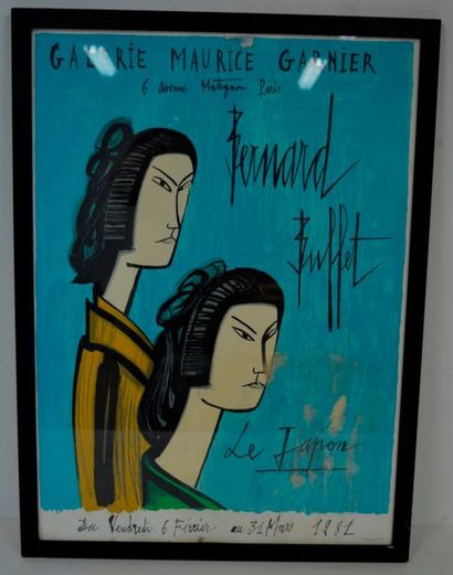 null D'après Bernard BUFFET, affiche de la Galerie Maurice Garnier, exposition de...