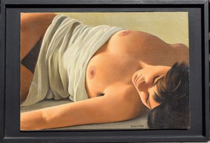 null Jean-Paul PROIX (né en 1926), Sophie endormie, 1987, huile sur toile signée...