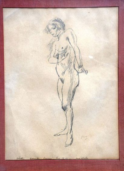 null PASCIN dit, Julius Pincas (1885-1930), Nus, mine de plomb sur papier recto-verso,...