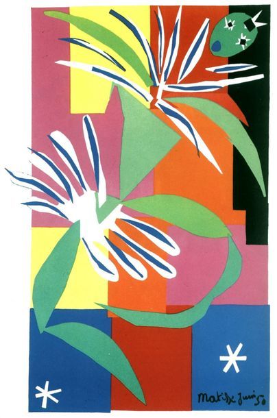 null D'après Henri MATISSE, Ananas, affiche lithographique, imprimerie Mourlot. 81...