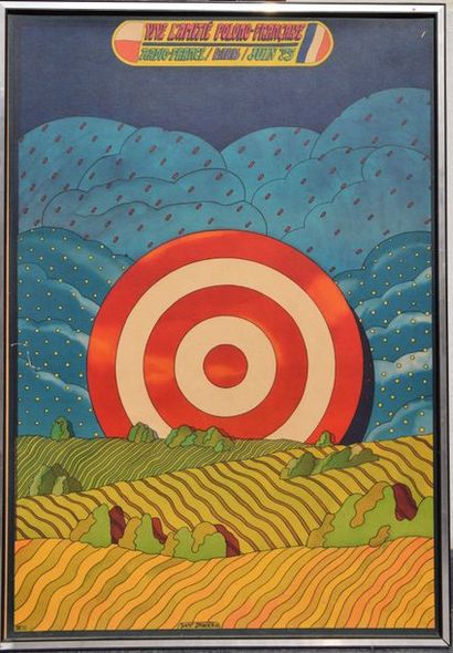 null Jan SAWKA (1946-2012), Vive l'amitie polono-francaise (1975), affiche offset....