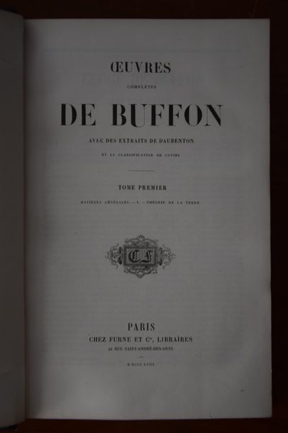 null BUFFON. Oeuvres complètes de Buffon. Avec des extraits de Daubenton et la classification...