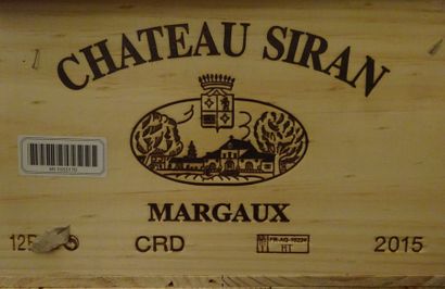 null 12 bouteilles CH. SIRAN, margaux 2015 cb