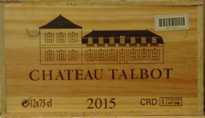 null 12 bouteilles CH. TALBOT, 4° cru Saint Julien 2015 cb
