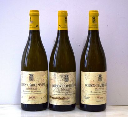 null 3 bouteilles CORTON CHARLEMAGNE, Bonneau du Martray 2000 (et) 