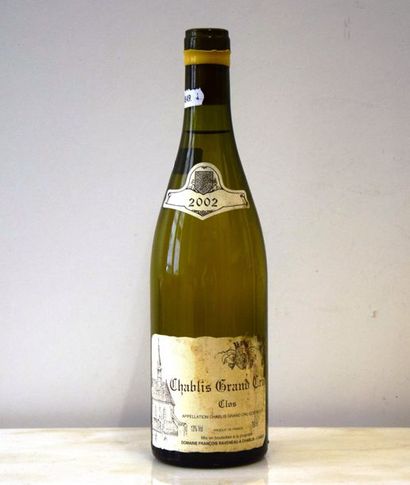 null 1 bouteille CHABLIS "Grand Cru Les Clos", Raveneau 2002 (elt, capsule cire endommagée)...