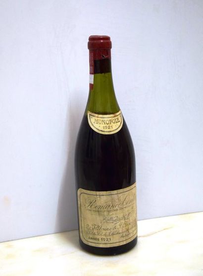 null 1 bouteille ROMANEE-CONTI, DRC 1921 (LB, bouchon neutre ) Bouteille analysée...