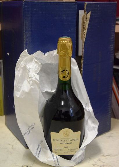 null 6 bouteilles CHAMPAGNE "Comtes de Champagne", Taittinger 1998 co