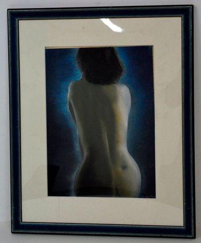 null A. CHABERT (XX-XXI ème), nue de dos, pastel signé. 39 x 28 cm.