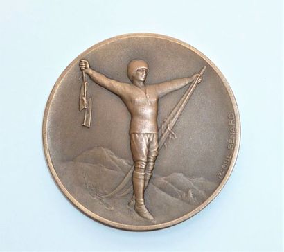 null [PREMIER JO D'HIVER] VIIIe olympiades de Chamonix, 1924 Paris. Un athlète dans...