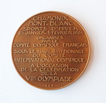 null [PREMIER JO D'HIVER] VIIIe olympiades de Chamonix, 1924 Paris. Un athlète dans...