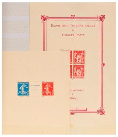 null [FRANCE]. Semi modernes 1900/1948 dans un classeur - timbres neufs **/* et oblitérés,...