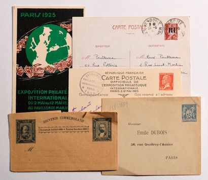 [FRANCE]. Lot de 50 entiers postaux semi-modernes,...