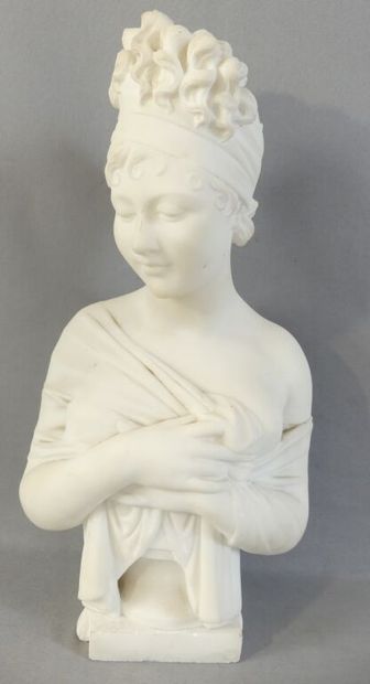 Guglielmo PUGI (c.1850-1915) d'après le modèle de Joseph CHINARD.
Buste de Madame... Gazette Drouot