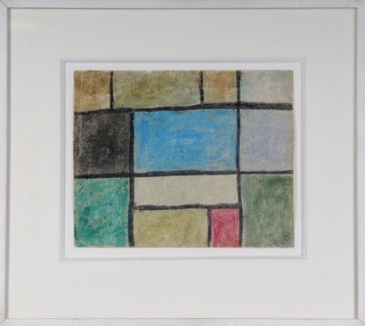 null HANTAÏ Simon (1922-2008), "Composition abstraite", Oeuvre sur papier, circa...