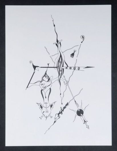 null CAMACHO Jorge (1934-2011), "Sans titre", Dessin, 32 x 24 cm