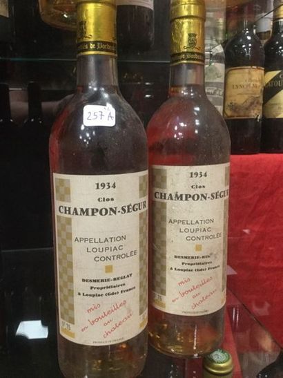 null 2 Champon Ségur Loupiac Blanc Sauternes 1934