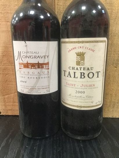 null Lot : Cht Talbot, GCC, Saint Julien, 2000 x 2 + Cht Mongravey, GC, Margaux,...