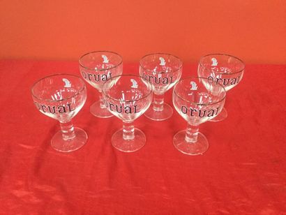 LOT Un lot 6 verres ORVAL