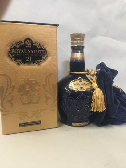 null 1 WHISKY ROYAL SALUTE 21 ANS SAPHIRE FLACON 70 CL - CHIVAS 