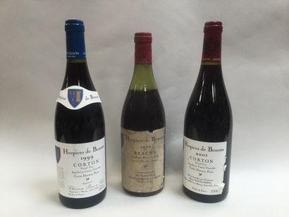 null Vendu en lot ( 3bt )- HOSPICES DE BEAUNE comprenant 1 bt - CORTON GC CUVEE Docteur...