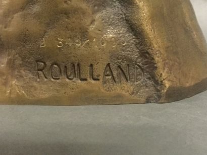 null ROULLAND Jean (1931), buste d’Hippocrate en bronze, numéroté 345/1000, H. 26...