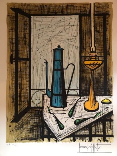 null BUFFET Bernard (1928-1999) "Nature morte verticale" - Lithographie originale...