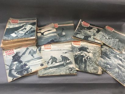Lot de revues de chasse des années 50, imprimées...