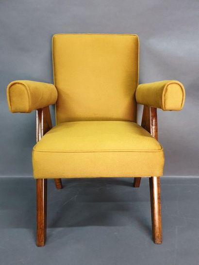 null JEANNERET Pierre (1896-1967), fauteuil modèle dit "Committee chair", Chandigarh...
