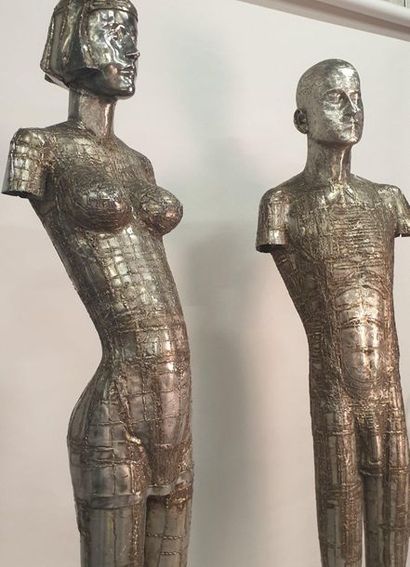 null Milutin MRATINKOVIC, "Gardiens de la conscience", grande paire de sculptures...