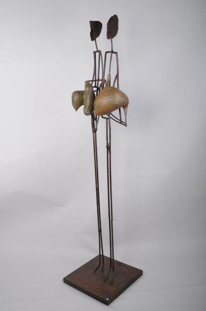 null Milutin MRATINKOVIC, "Gardien de la conscience", Sculpture en bois et métal,...