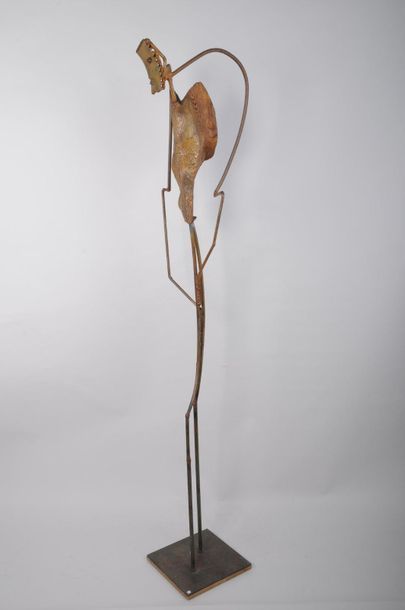 null Milutin MRATINKOVIC, "Gardien de la conscience", Sculpture en bois et métal,...