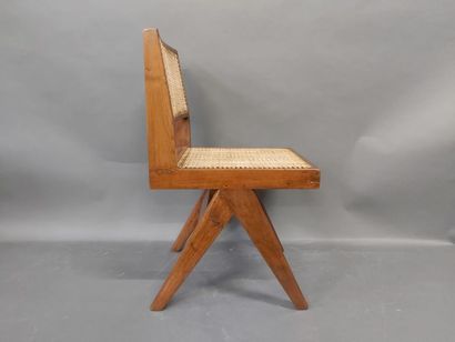 null JEANNERET Pierre (1896-1967), Chair model said "Chair V type cane seat cane...