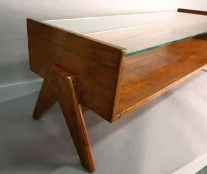 null JEANNERET Pierre (1896-1967), Table basse modèle dit "Coffee table", Chandigarh...