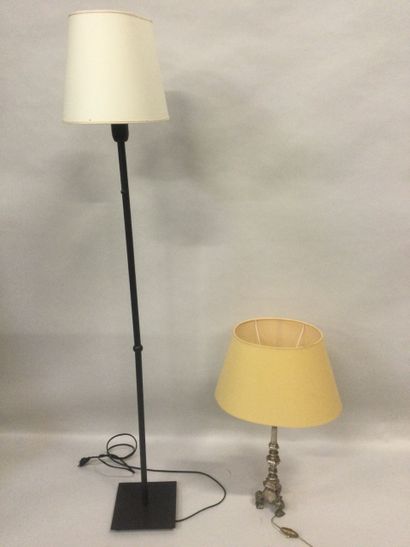 Lot de 2 LAMPES : Une lampe de salon pied...