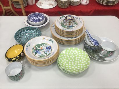 null A ceramic batch comprising : Plates, cups, dishes, ...