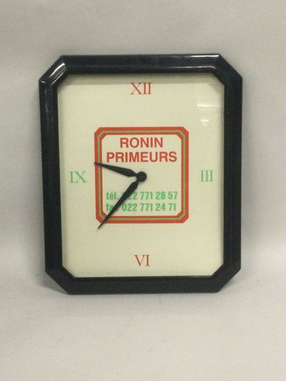 null Horloge publicitaire "Ronin primeurs"