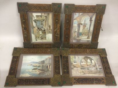 null 4 FRAMES with orientalist decoration with inside reproductions of oriental ...