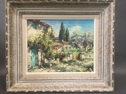 null LE GUEN Nicole (1890-?) "Provençal landscape" - HST - SBD - dim. 22 x 26,5 ...