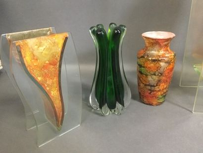 null Lot of 6 Contemporary Design Vases, some signed : Laque Line, Mistigri Chapoutier,...