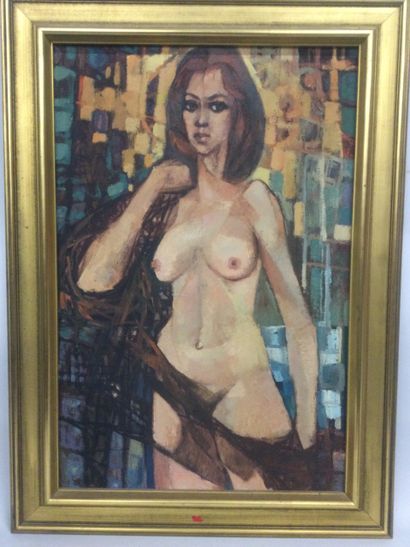 null Artiste du XXème, Nu féminin, HST, dim. 78 x 53 cm.