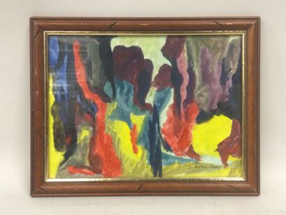 null Sigsimond KOLOS-VARY (1899-1983), composition, Gouache on panel, SBD, dim. 54...