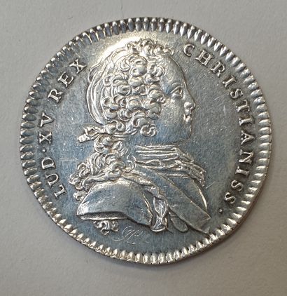 null JETON - LOUIS XV ,Corporation des agents de change, 1718, argent.