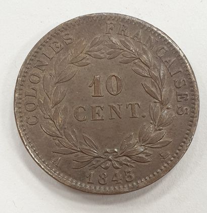 null MONNAIE MODERNE - COLONIES - Louis-Philippe 10 Centimes 1843 A. SUP