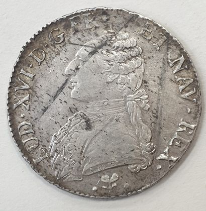 null MONNAIE ROYALE - LOUIS XIV, Ecu aux branches d'olivier, 1726, atelier de Ro...