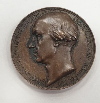 null MEDAILLE - Nicolas François Bellart, cuivre, 1829, diam. 51 mm, poids : 73,5...