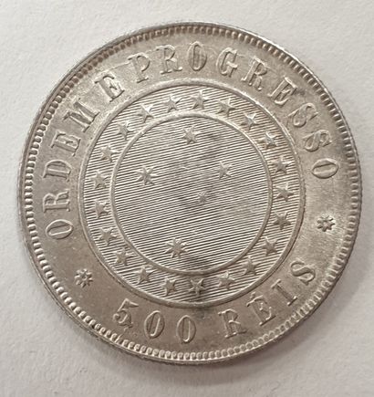 null MONNAIE ÉTRANGÈRE - BRESIL, 500 Reis 1889 SPL