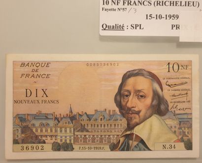 null BILLET FRANCE - 10 Francs Richelieu - 15-10-1959 - SPL